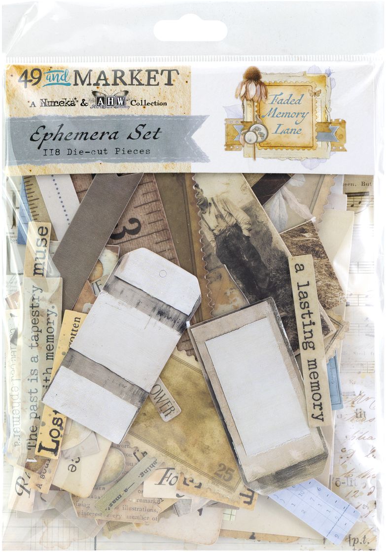 Faded Memory Lane Collection Ephemera Set-49 and Market