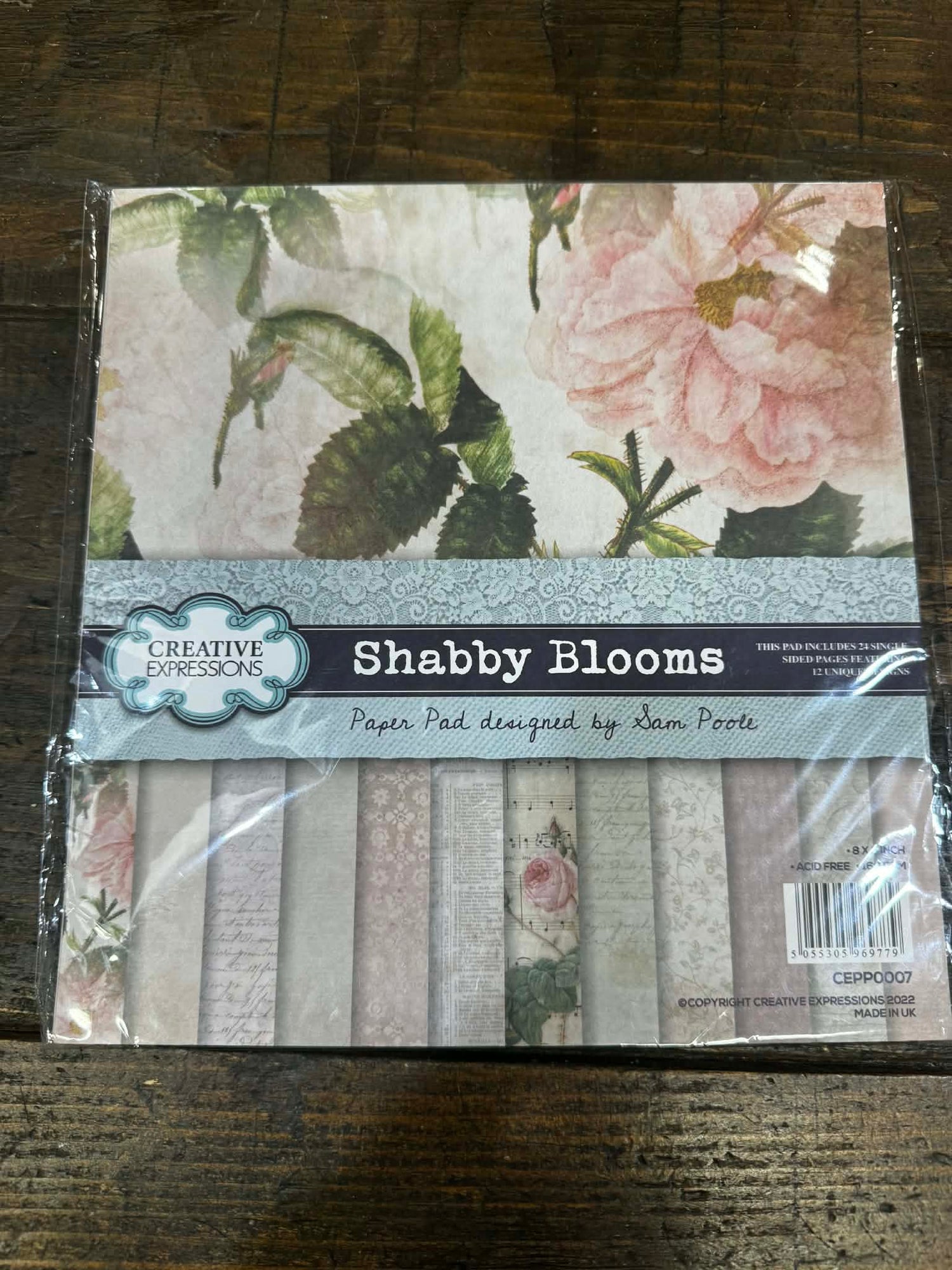 SHABBY BLOOMS-CREATIVE EXPRESSIONS -SAM POOLE-PAPER