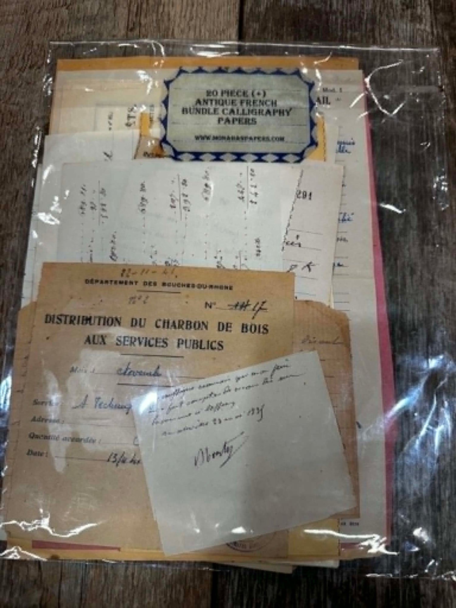 Antique French document Bundles in assortments of 30 pieces