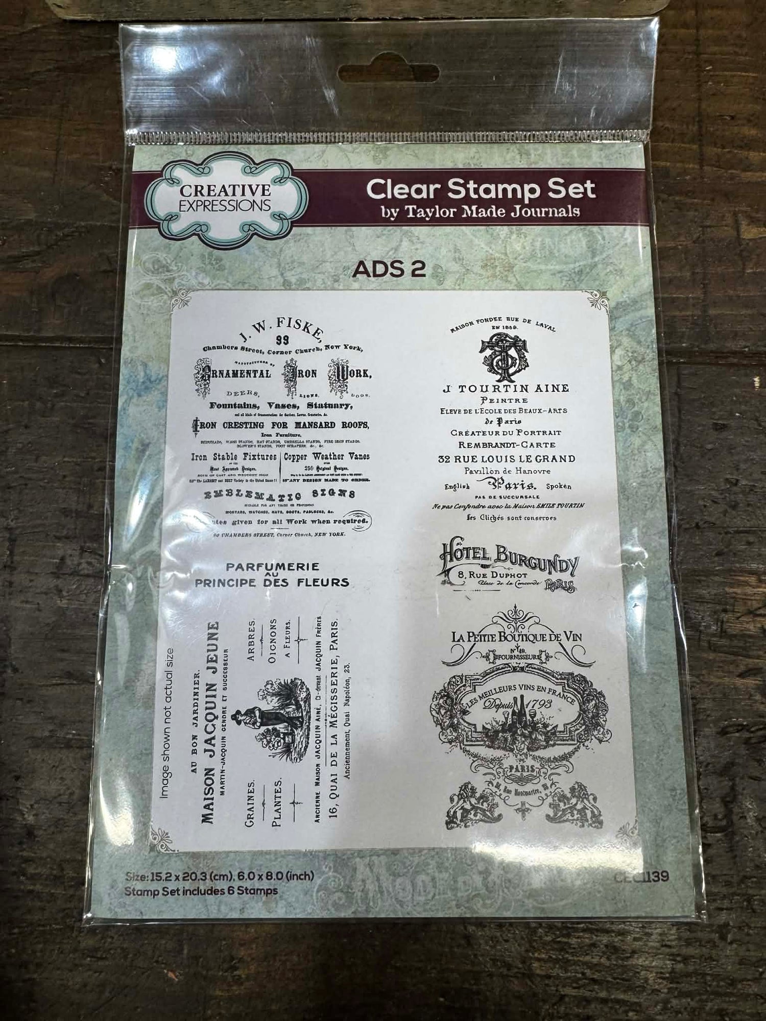 ADS 2-TAYLOR MADE JOURNALS CLEAR STAMP SET