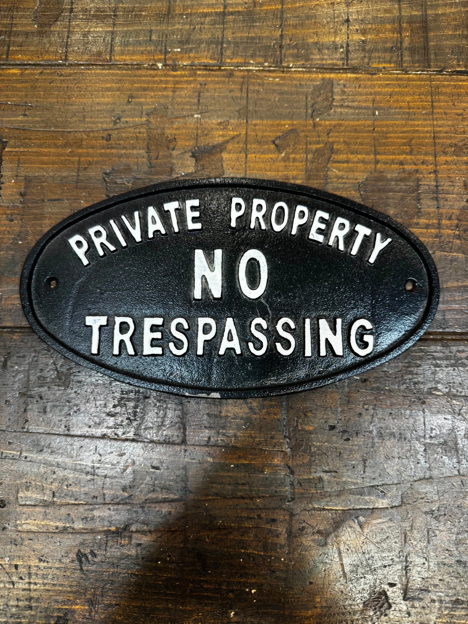 PRIVATE PROPERTY.-CAST IRON SIGN