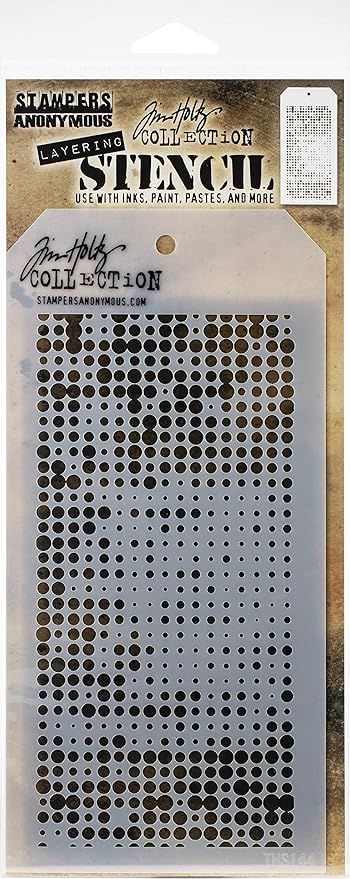 Tim Holtz Layering Stencil: HALFTONE LAYERED THS144