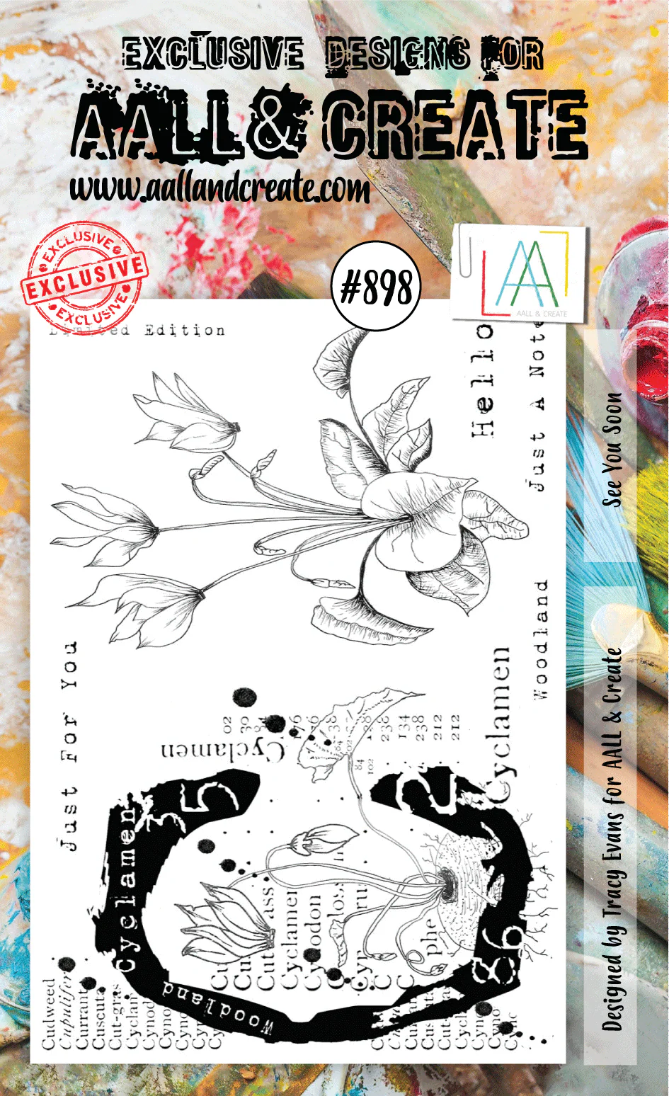 AALL & CREATE #898 - A6 Clear Stamp Set - See You Soon