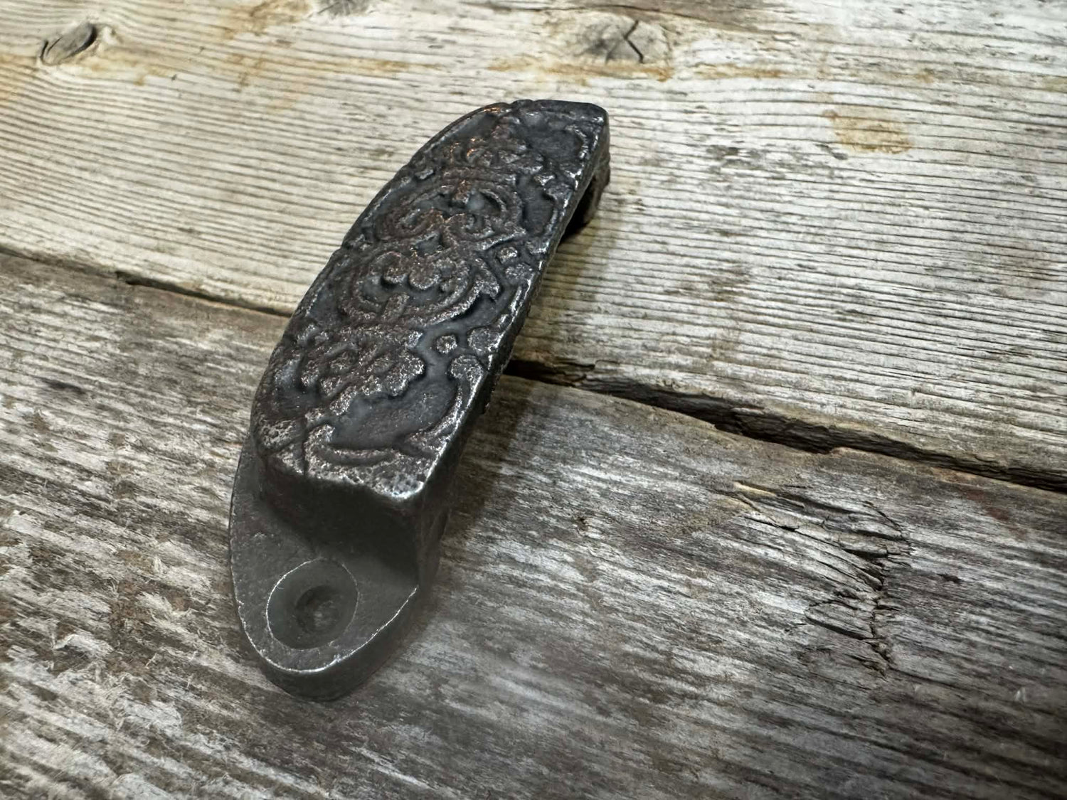 #53 IRON PULL, BURNISHED SILVER