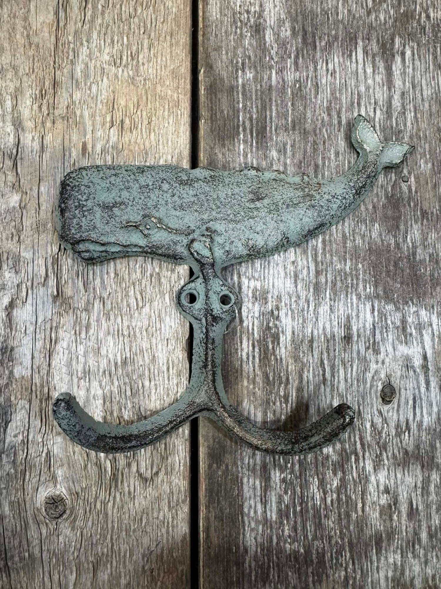#125 WHALE HOOK -AGED GREEN/COPP[ER