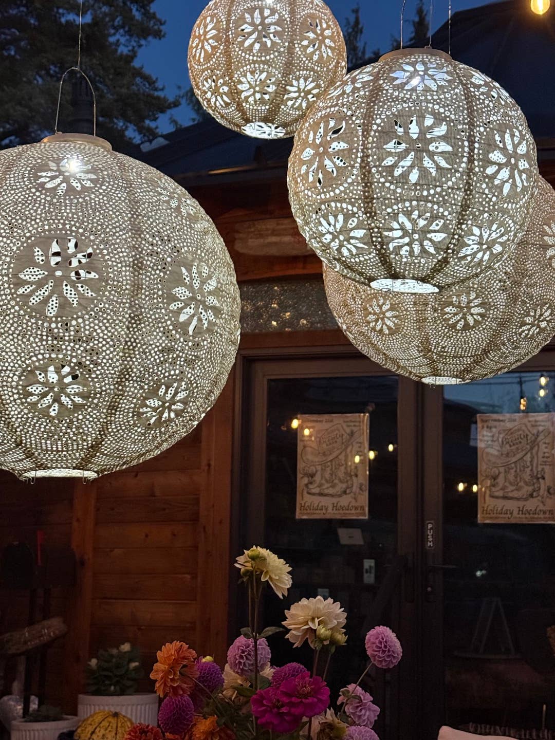 *NEW* Stella Luxe 18" Globe Boho Battery Lantern - Pearl
