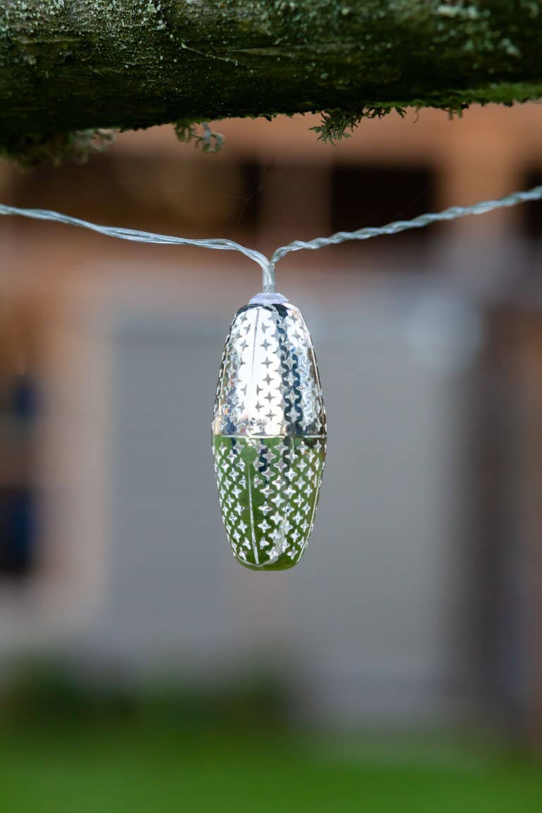 Marrakesh Metal Solar String Light - Silver Star