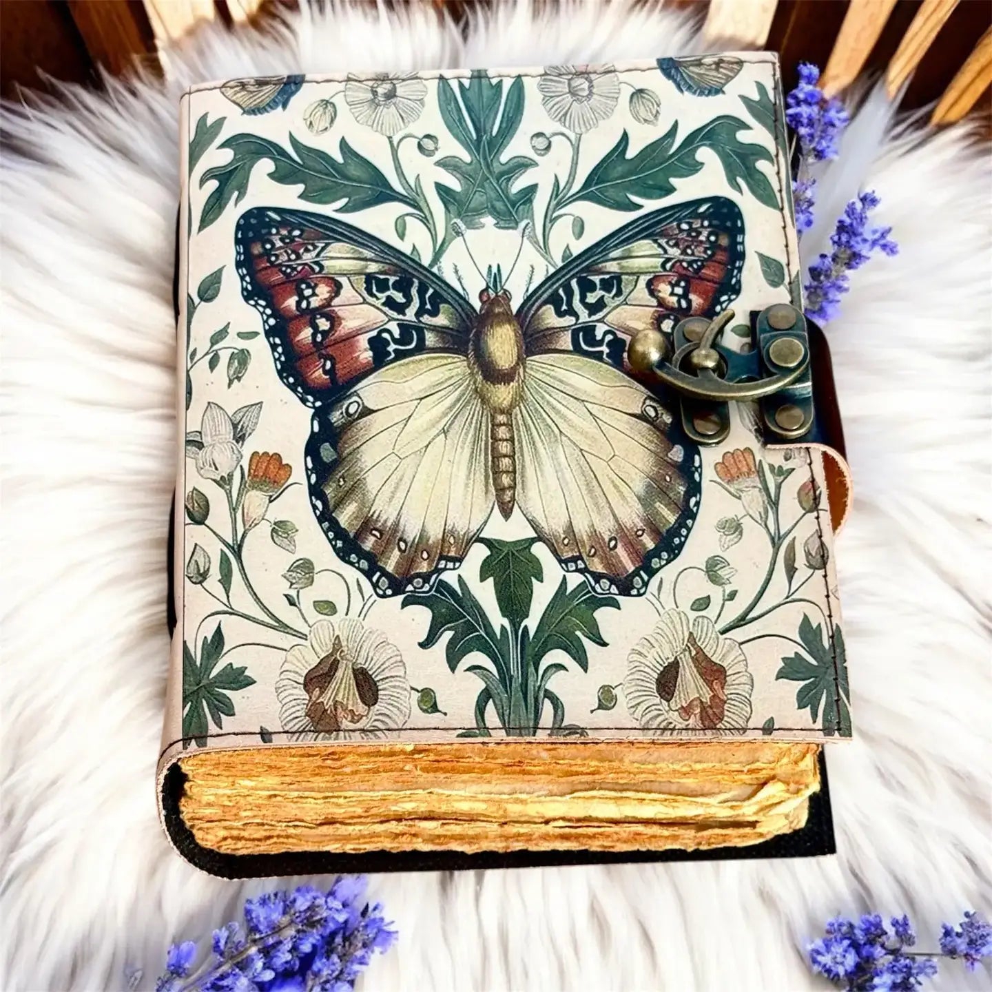 Butterfly Leather Journal Handmade Refillable Notebook