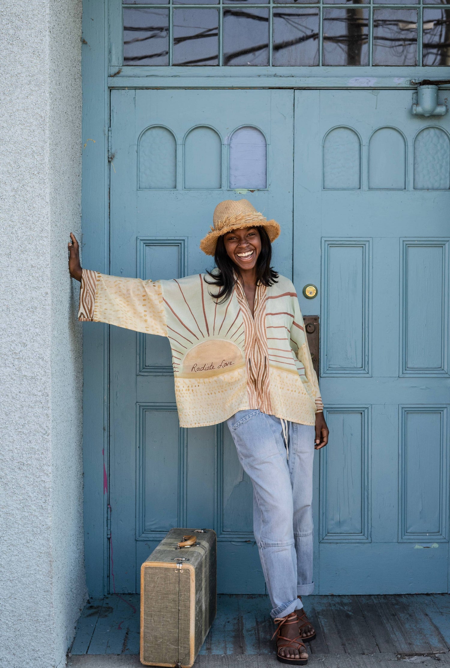 Radiate Love Pixie Duster Cropped Kimono w/ Sunrise