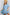 V-Neck 100%Tencel Chambray Tiered Dress VD81038A: Light Denim / L