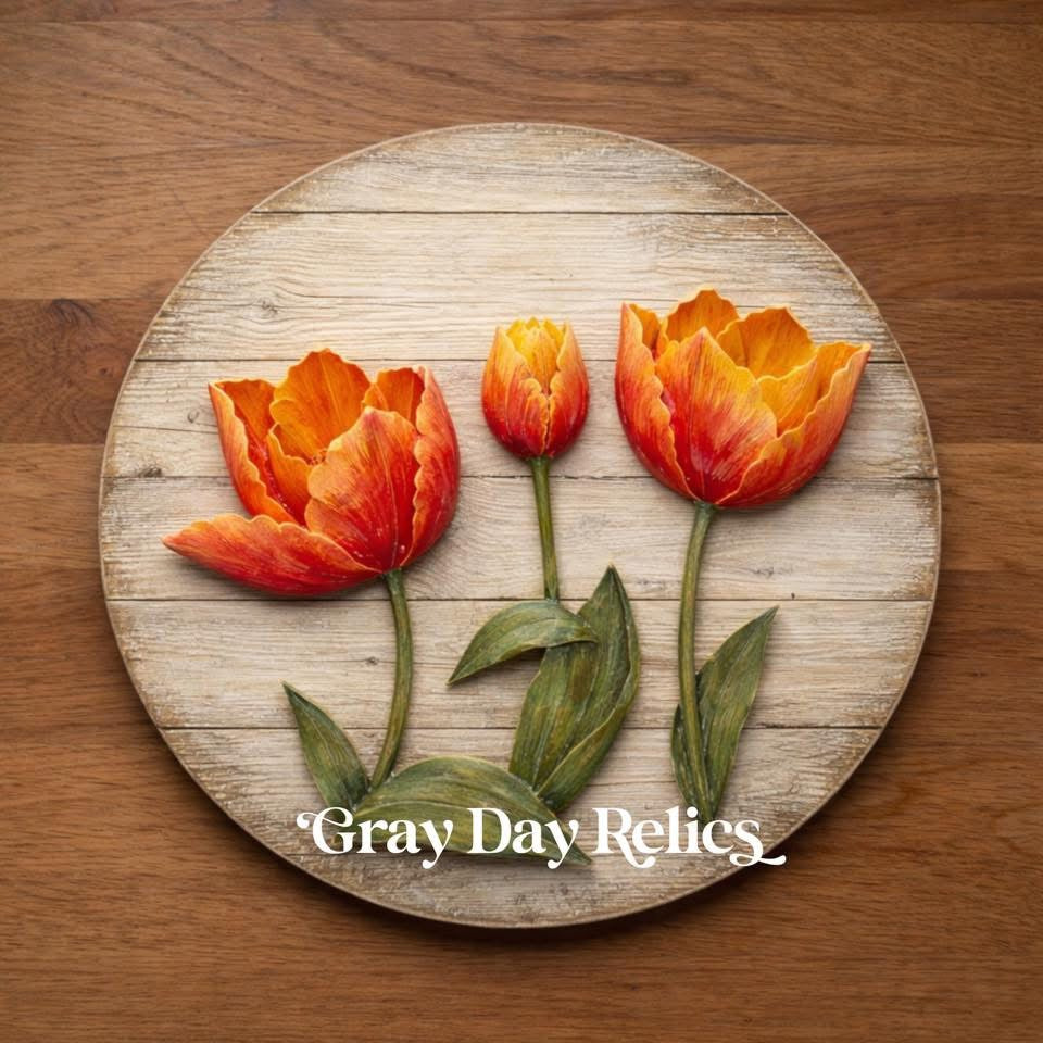 Tulips IOD Decor Mould (6″x10″)