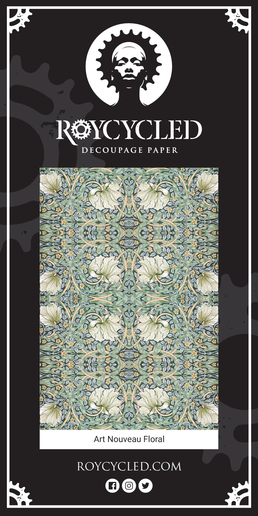 Roycycled ART NOUVEAU FLORAL