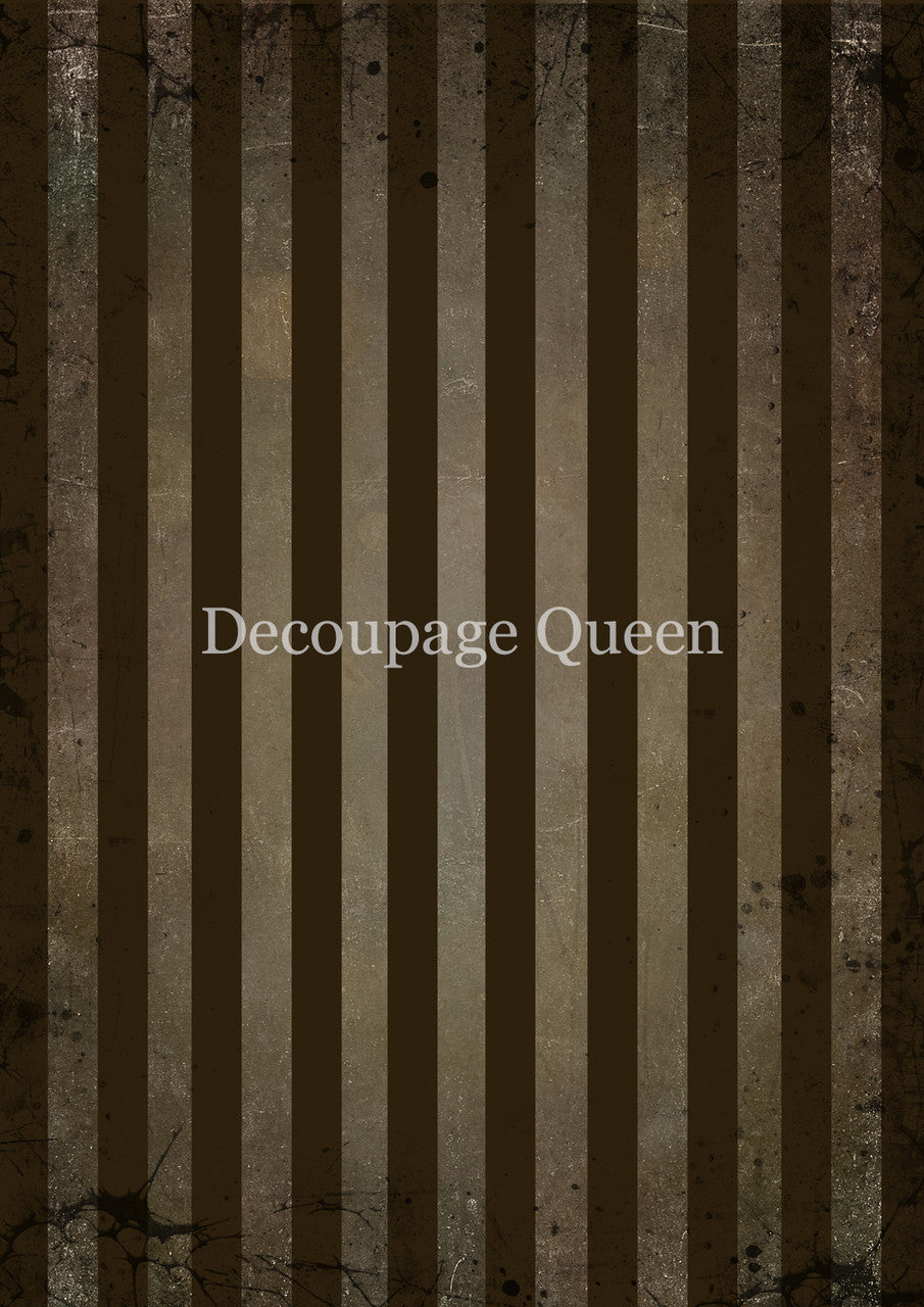 Decoupage Queen Brown Stripes Rice Paper 0826