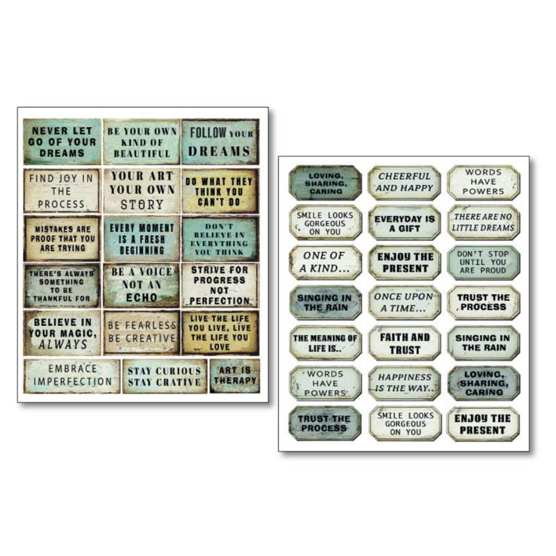 LuMania Mixed Media Stickers, Kind Thoughts (10 Sheets)