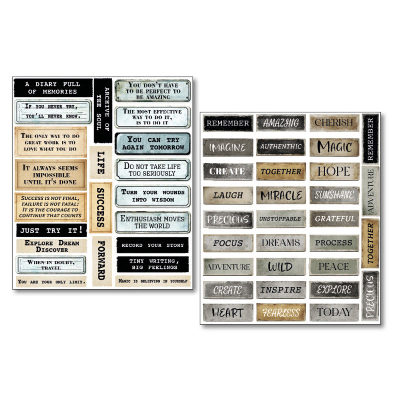 LuMania Mixed Media Stickers, Kind Thoughts (10 Sheets)