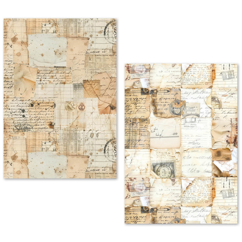 LuMania A5 Tissue Paper Set, Vintage Manuscript (24 Sheets)