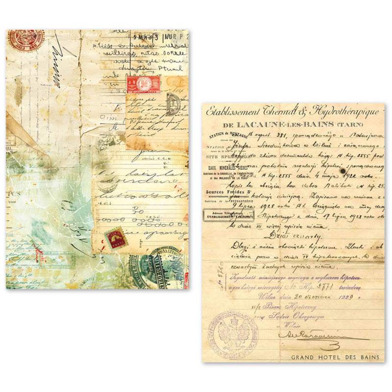 LuMania A5 Tissue Paper Set, Vintage Manuscript (24 Sheets)