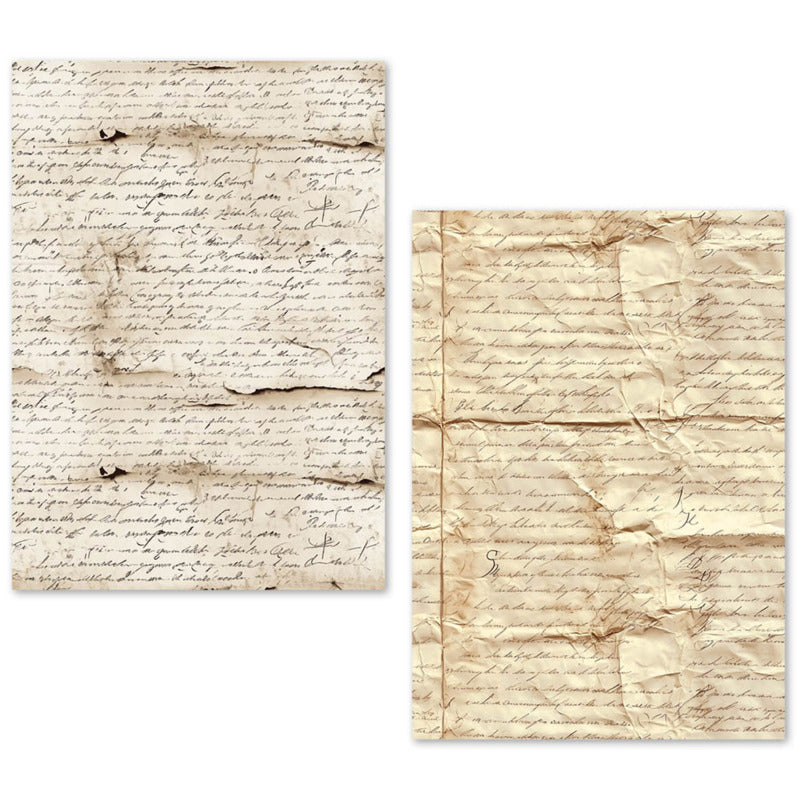 LuMania A5 Tissue Paper Set, Vintage Manuscript (24 Sheets)