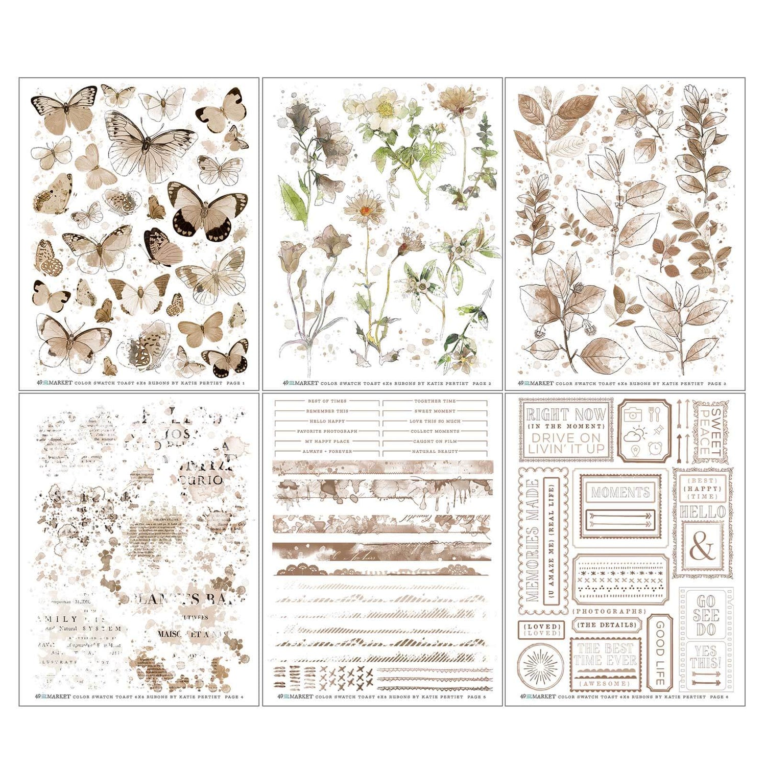 Color Swatch Toast – 6×8 Rub-on Transfer Set