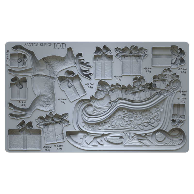 Santa’s Sleigh IOD Mould (6″x10″) LIMITED EDITION