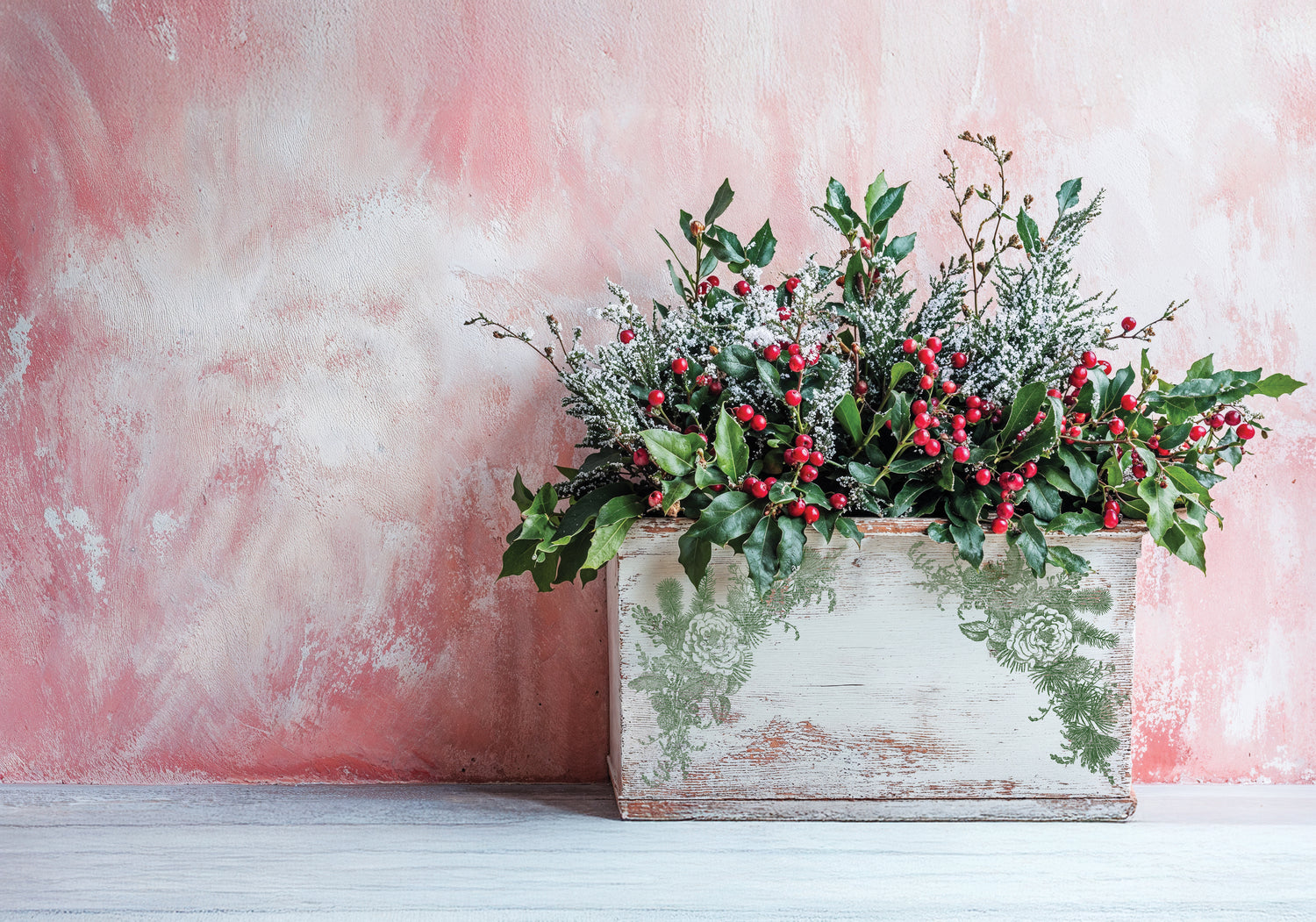 IOD Holly & Pine (Single Sheet12″x12″) Q3 2025