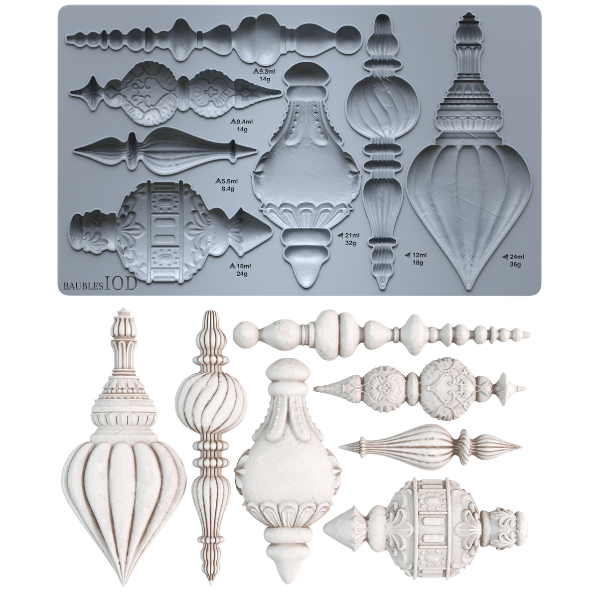 Baubles Encore IOD Decor Mould (6" x 10")