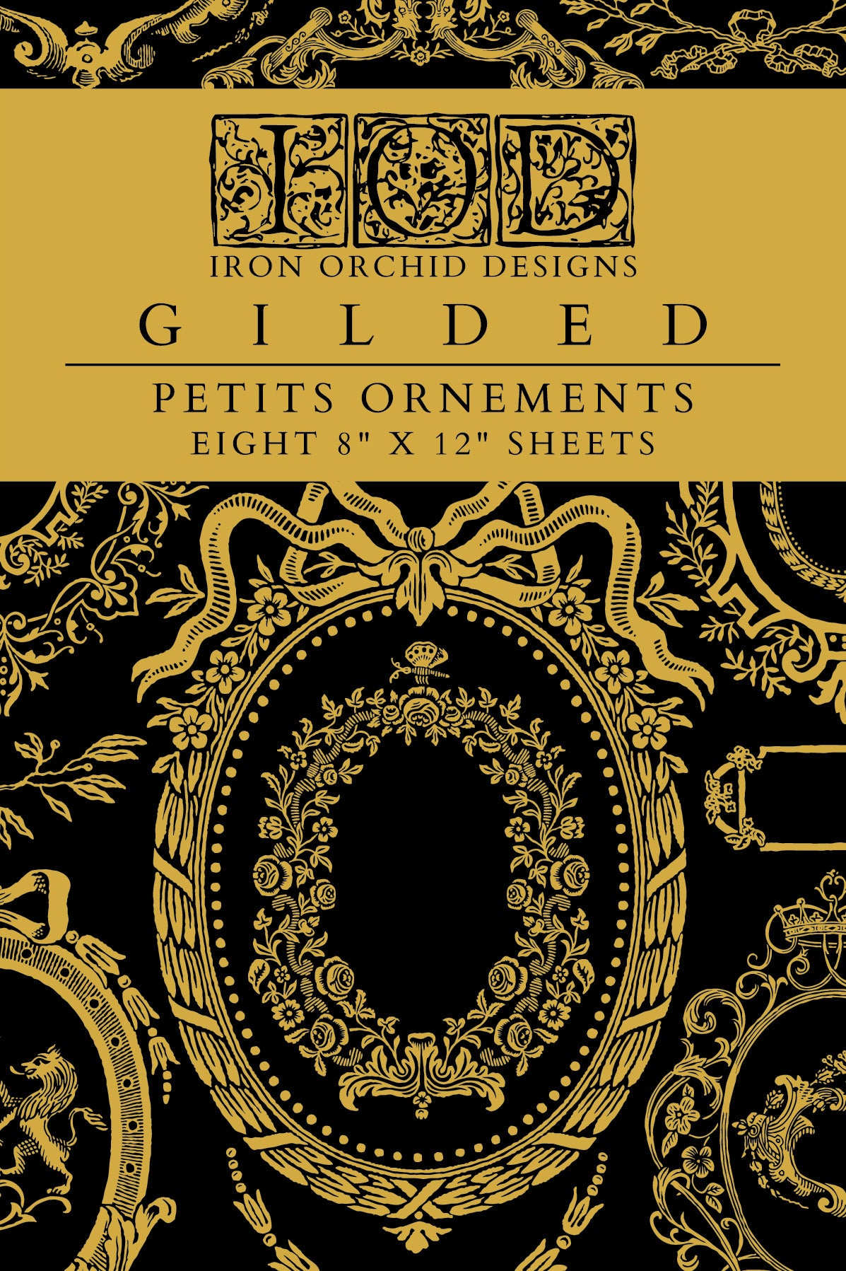 Petits Ornements IOD Foil Transfer (8″x12″ pad-8 sheets)