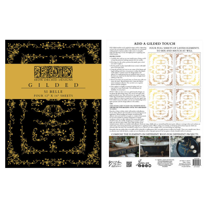 Si Belle IOD Foil Transfer (12″x16″ pad-4 sheets)