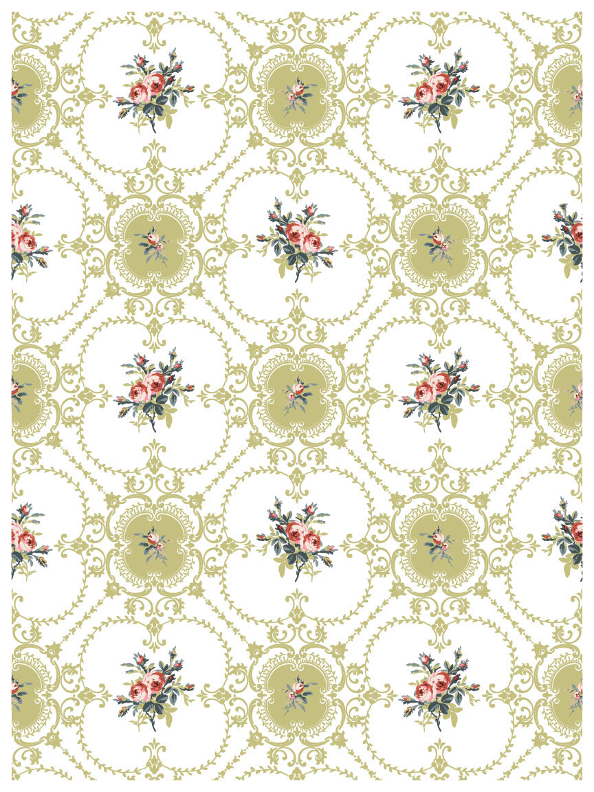 LATTICE ROSE IOD PAINT INLAY (12″X16″ PAD-8 SHEETS ) LIMITED EDITION