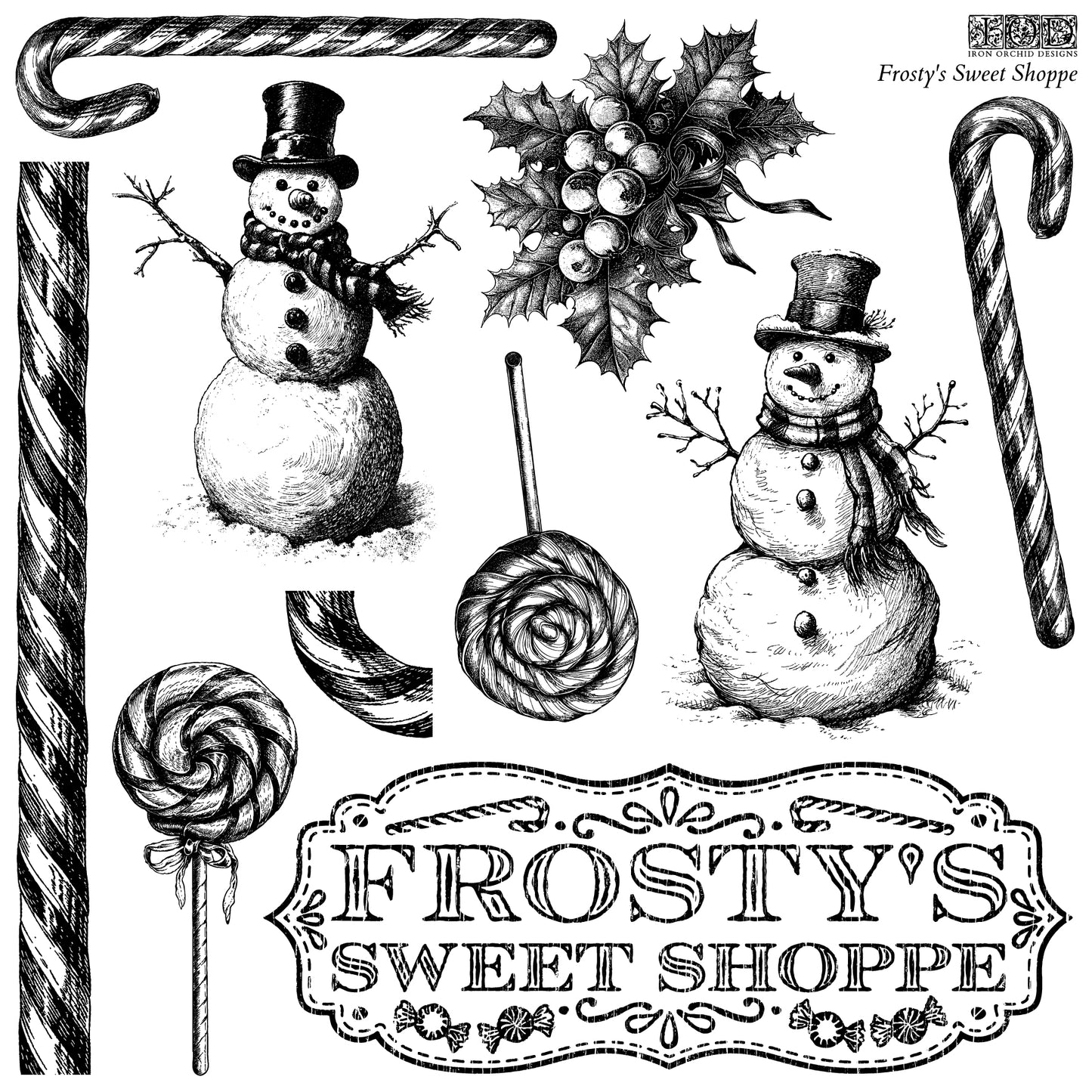 Frosty’s Sweet Shoppe IOD Stamp (Single Sheet12″x12″) LIMITED EDITION