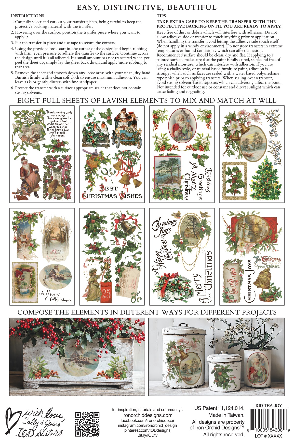 IOD Christmas Joy  Transfer (8″x12″) Q3 2025