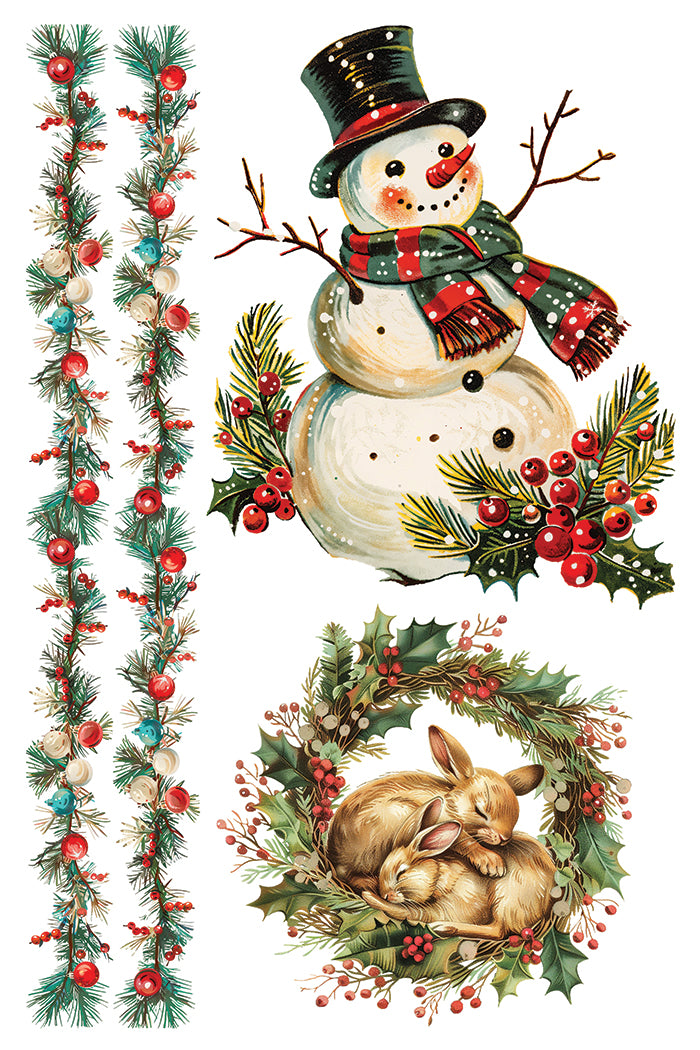 Kitschy Christmas IOD Transfer (8″x12″ pad-8 sheets ) LIMITED EDITION