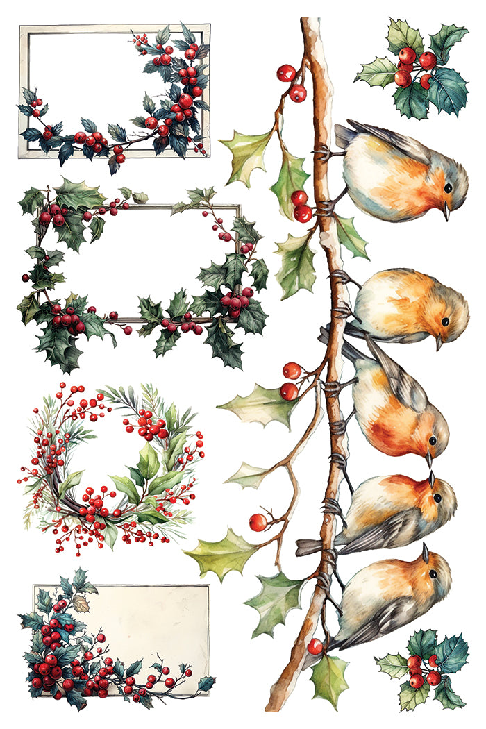 Yuletide IOD Transfer (8″x12″ pad-8 sheets ) LIMITED EDITION