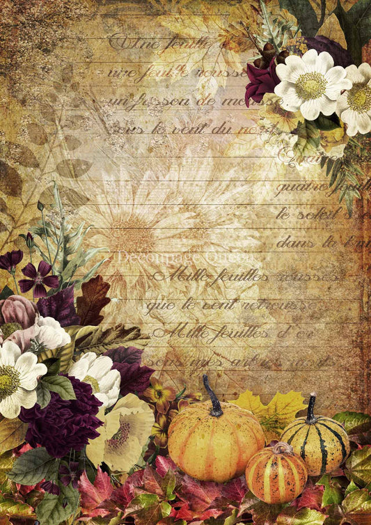 Decoupage Queen Autumn Message Rice Paper