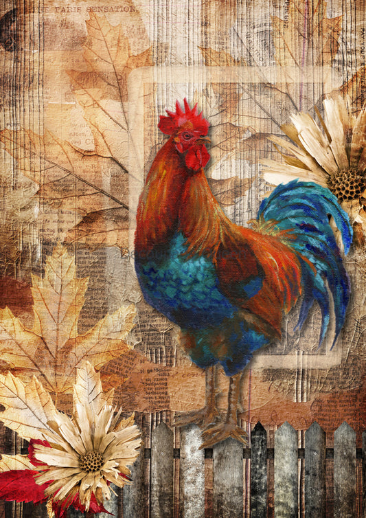 Decoupage Queen Country Rooster 0631