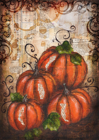 Decoupage Queen Painted Pumpkins 0632