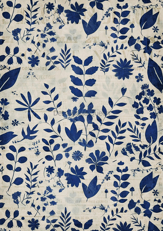 Vellum Paper - Indigo Botanical IV 0659