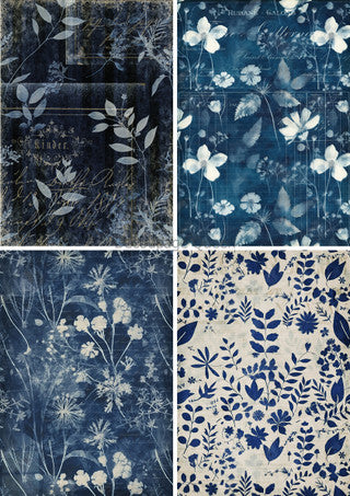 Vellum Paper - Indigo Botanical IV 0660
