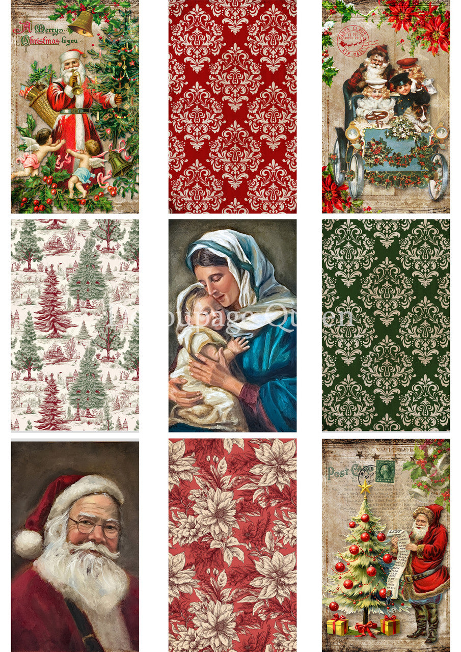 Decoupage Queen Christmas 9 Pack 0703-A4-8.3X11.7"