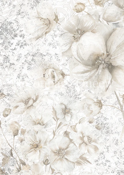 Decoupage Queen Rice Paper - Dainty and the Queen - Delicate Flower-A3