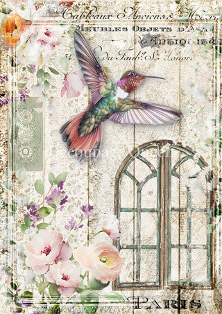 Decoupage Queen Rice Paper - Airy Hummingbird