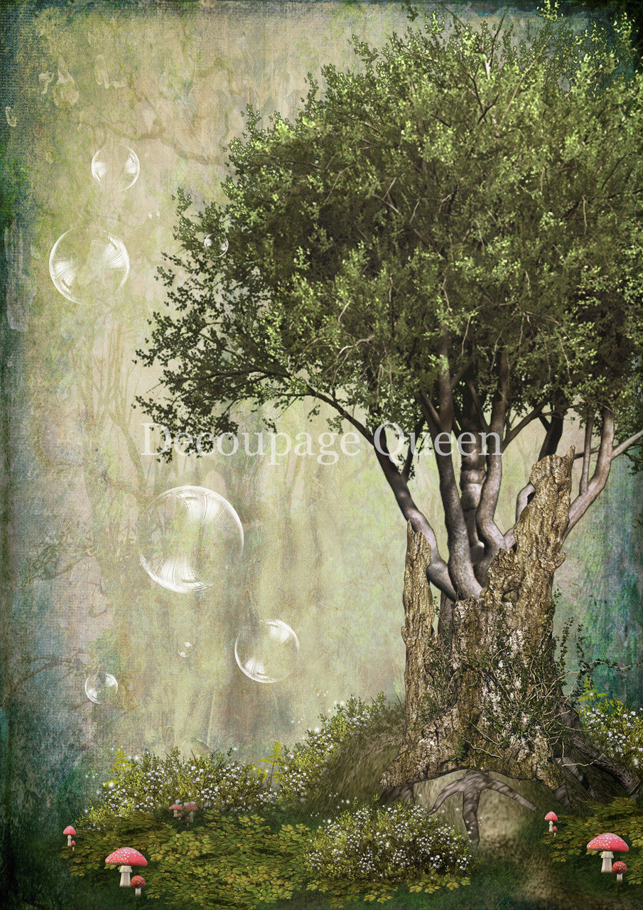 Decoupage Queen Rice Paper - Magical Tree