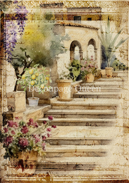 Villa Steps -Decoupage Queen Rice Paper 0746