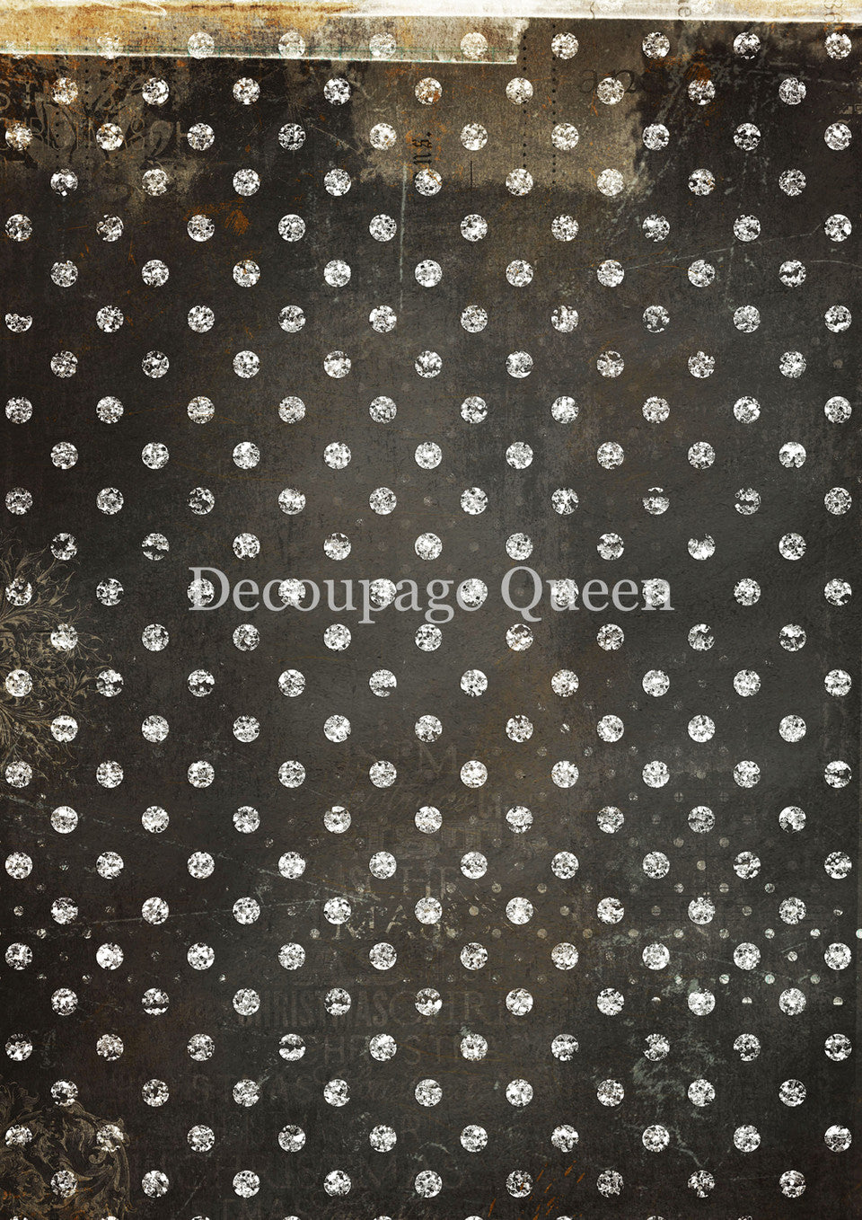 Decoupage Queen Black and White Dots Rice Paper 0788