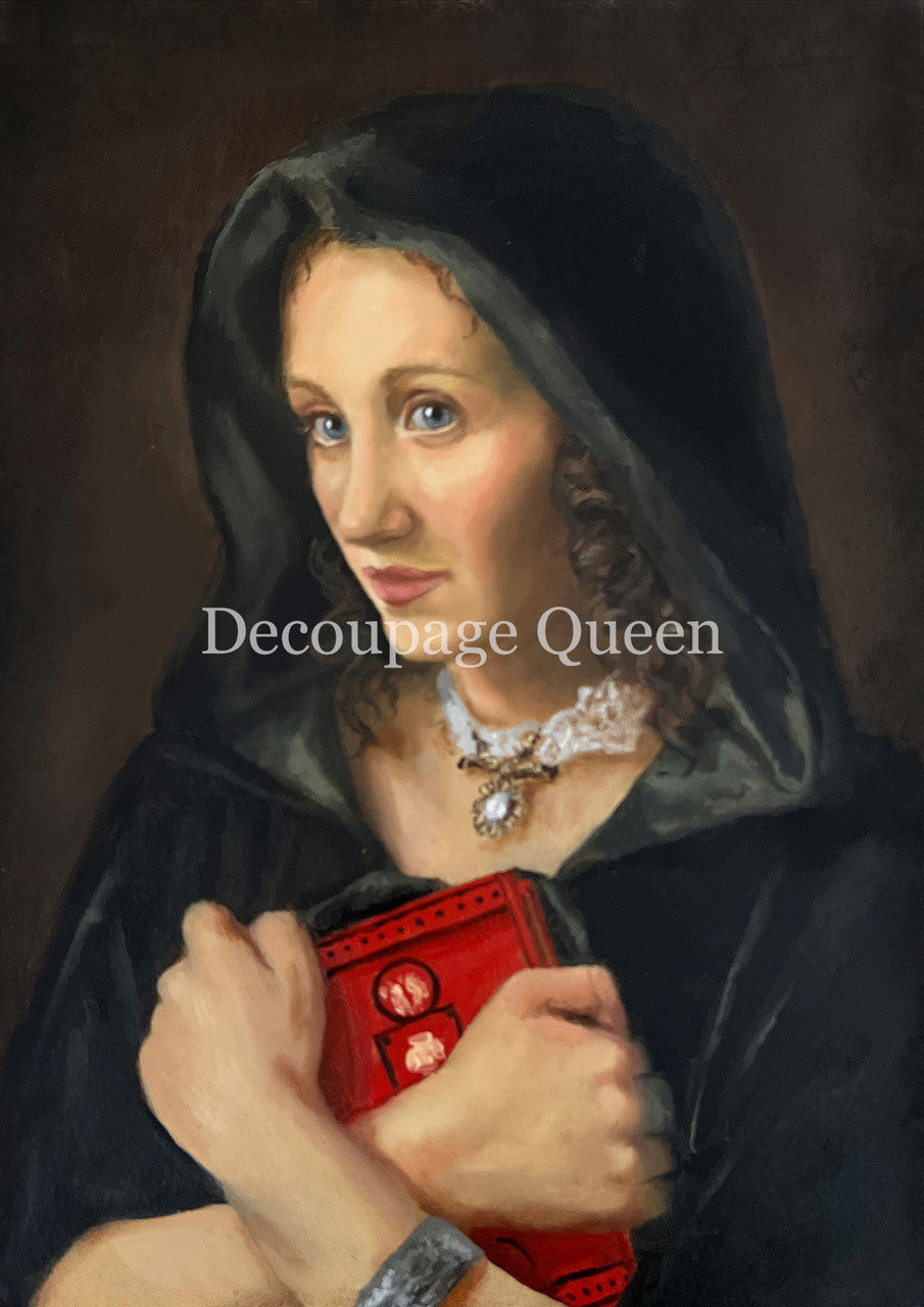 Decoupage Queen Teresa Rene Art Keeper of Secrets Rice Paper 0814