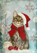 Teresa Rene Art - Christmas Cat