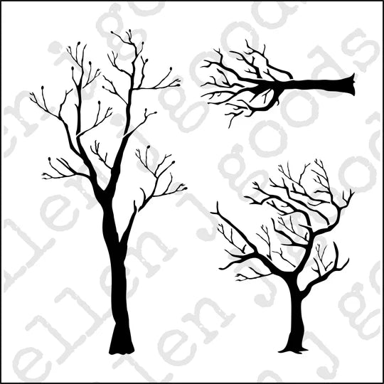 STENCIL -EJG17 Bare Trees