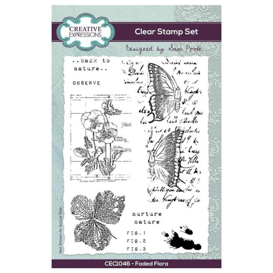 Creative Expressions -Faded Flora -Clear Stamps cec1046