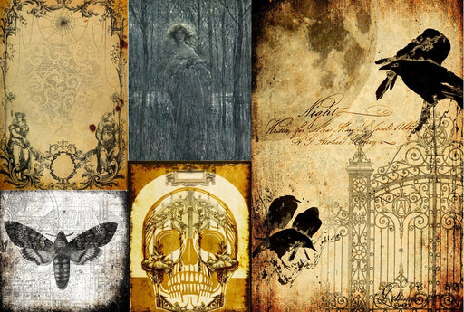 Halloween Blocks 2021 - ROYCYCLED DECOUPAGE PAPER-RETIRED-