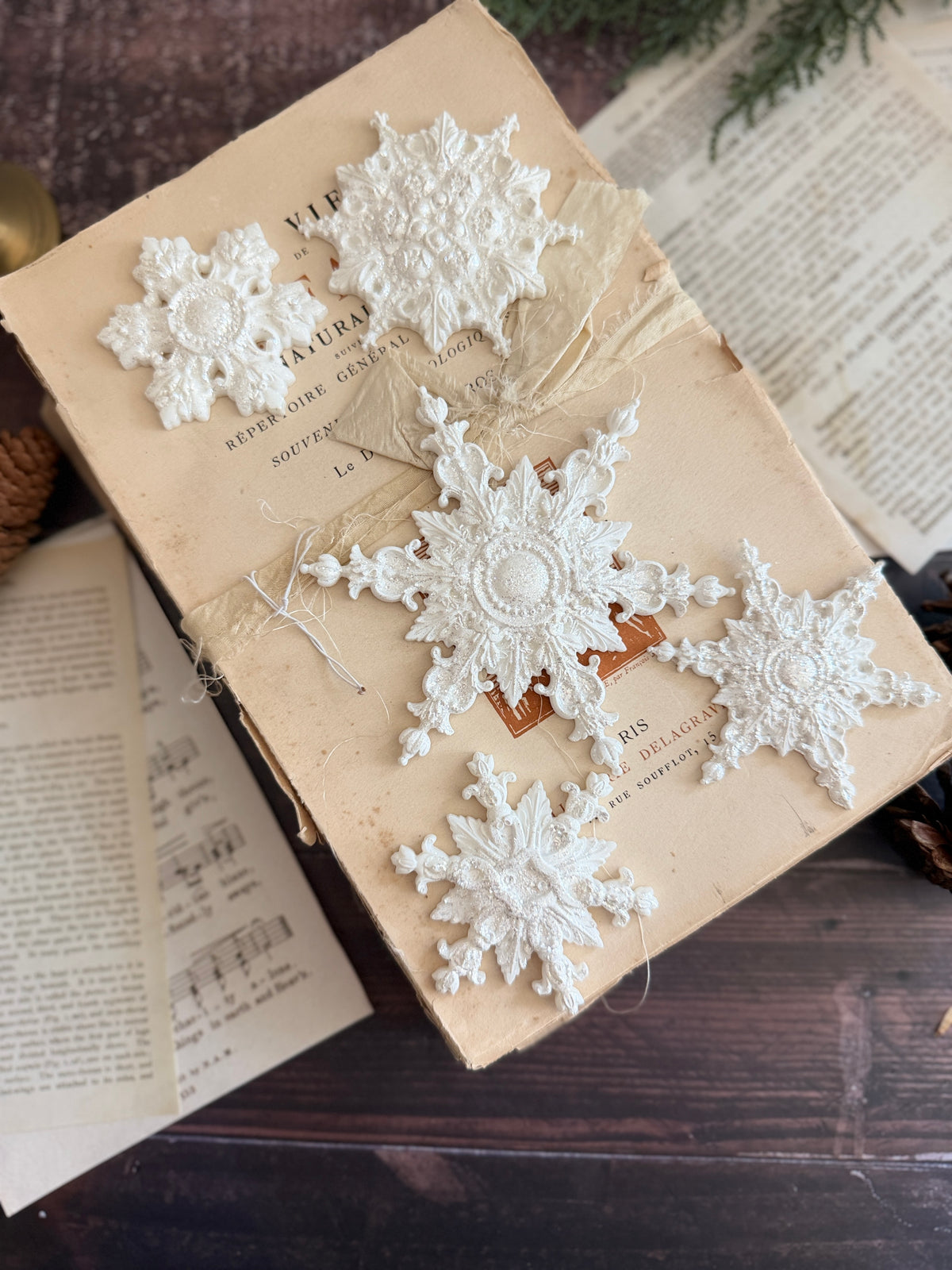 Snowflakes Encore IOD Decor Mould (6" x 10")